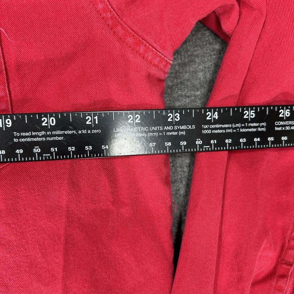 Vintage Levis Shirt Mens‎ M Red Denim Long Sleeve Metal Buttons Western